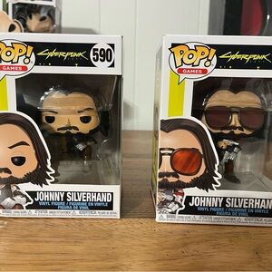 Funko POP! Cyberpunk Johnny Silverhand Lot of 2 #590 & #592